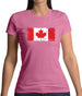 Canada Grunge Style Flag Womens T-Shirt