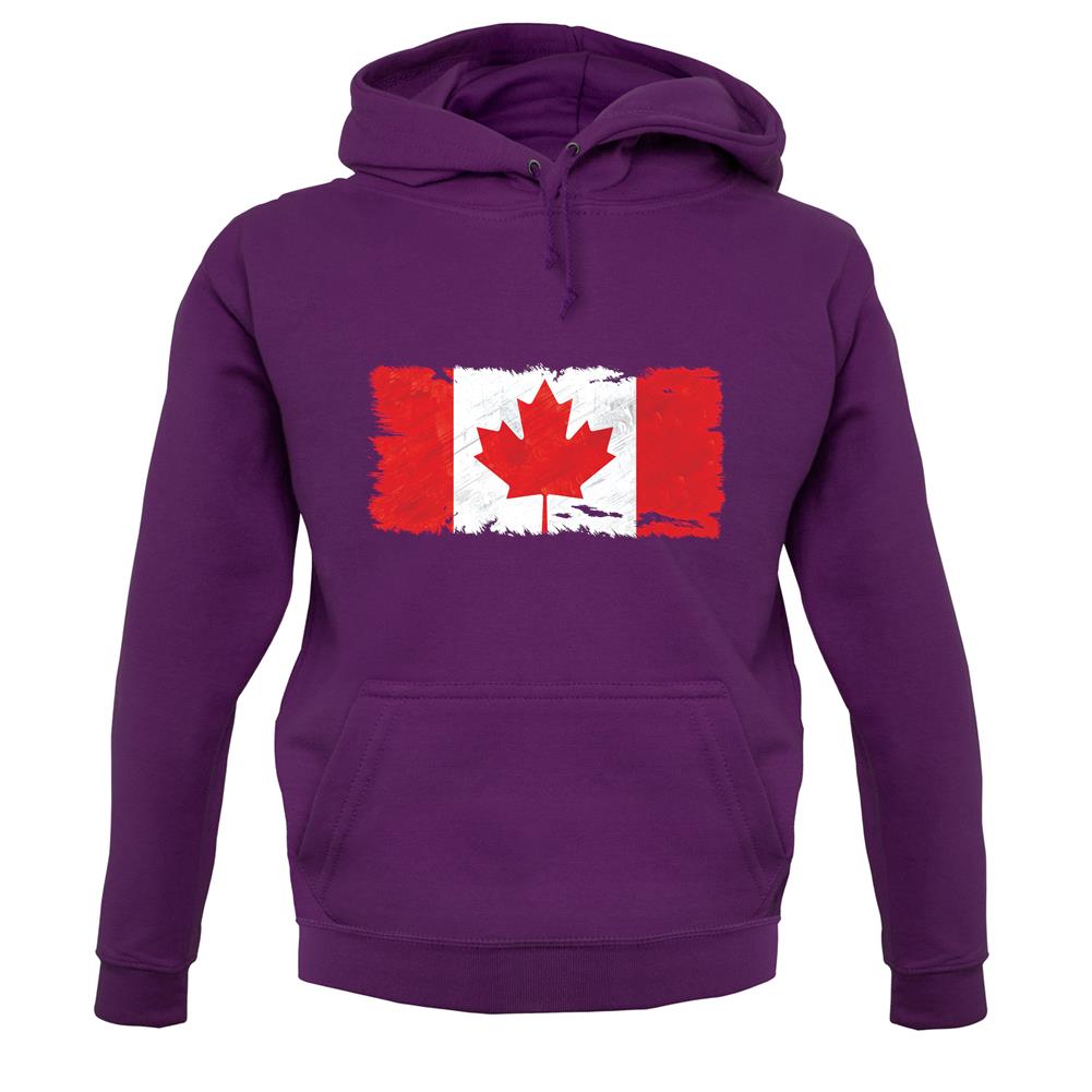 Canada Grunge Style Flag unisex hoodie
