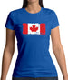 Canada Grunge Style Flag Womens T-Shirt