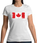 Canada Grunge Style Flag Womens T-Shirt