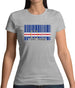 Cape Verde  Barcode Style Flag Womens T-Shirt