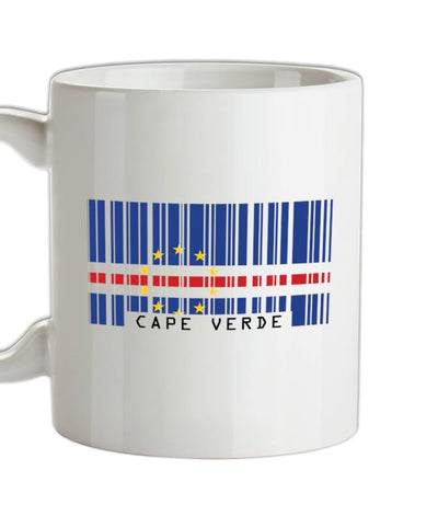 Cape Verde Barcode Style Flag Ceramic Mug