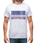 Cape Verde  Barcode Style Flag Mens T-Shirt