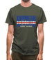 Cape Verde  Barcode Style Flag Mens T-Shirt