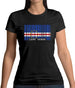 Cape Verde  Barcode Style Flag Womens T-Shirt