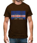 Cape Verde  Barcode Style Flag Mens T-Shirt
