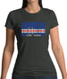 Cape Verde  Barcode Style Flag Womens T-Shirt