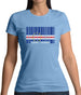 Cape Verde  Barcode Style Flag Womens T-Shirt