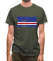 Cape Verde Grunge Style Flag Mens T-Shirt