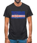 Cape Verde Grunge Style Flag Mens T-Shirt