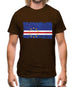 Cape Verde Grunge Style Flag Mens T-Shirt