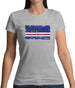 Cape Verde Grunge Style Flag Womens T-Shirt