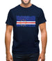 Cape Verde Grunge Style Flag Mens T-Shirt