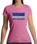 Cape Verde Grunge Style Flag Womens T-Shirt