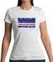 Cape Verde Grunge Style Flag Womens T-Shirt