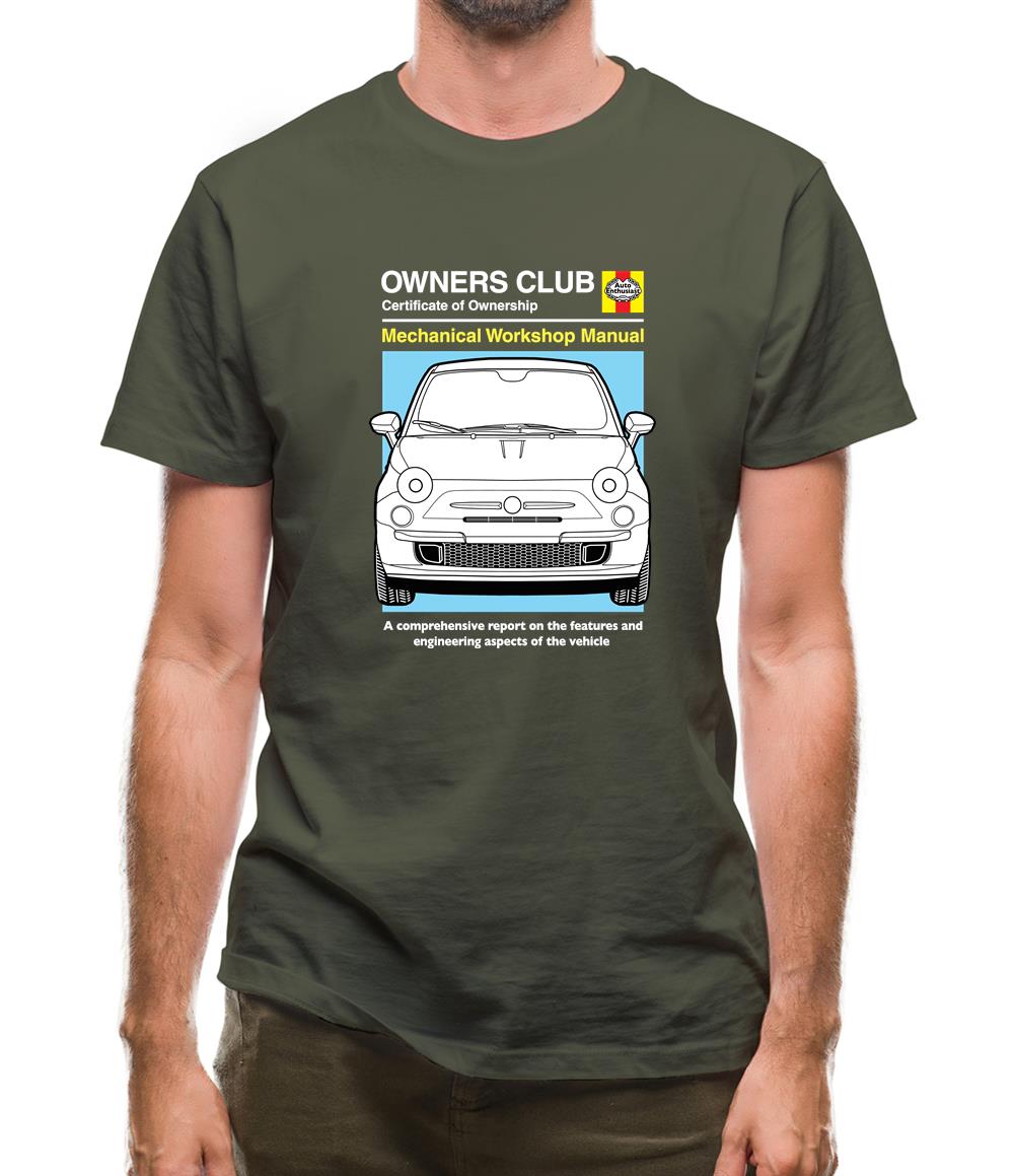 Car Owners Manual Fiat 500 Mens T-Shirt