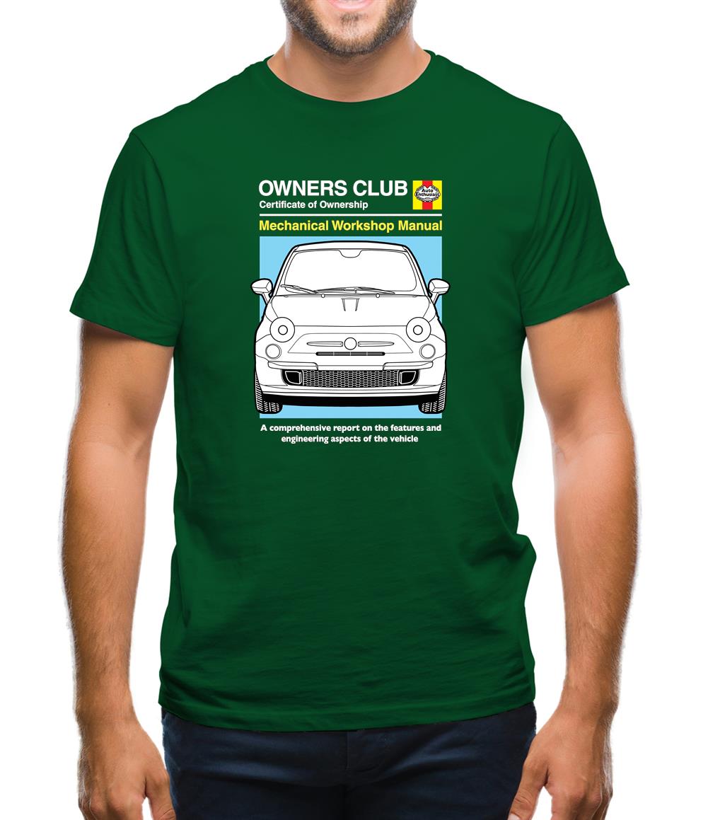Car Owners Manual Fiat 500 Mens T-Shirt
