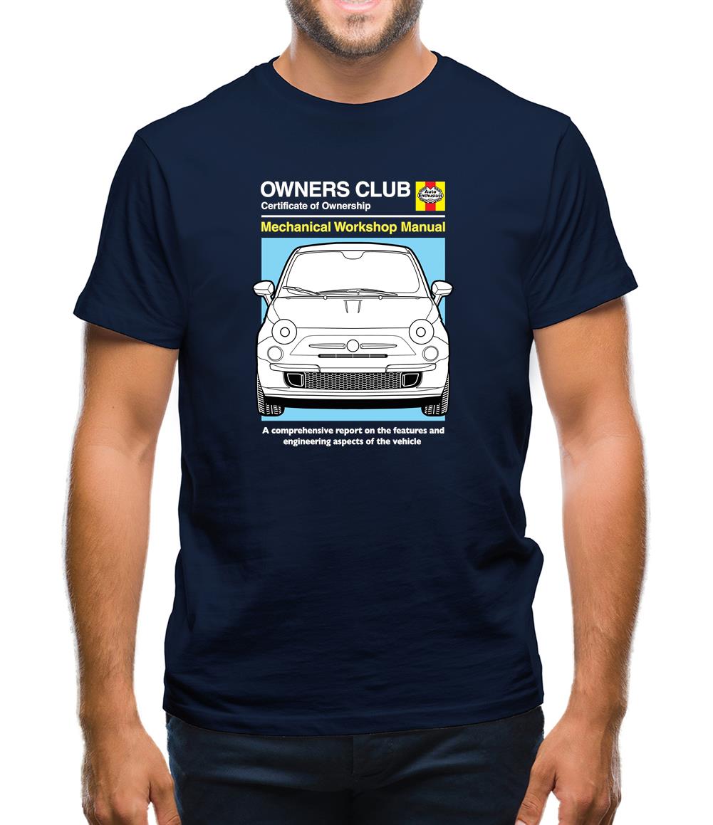 Car Owners Manual Fiat 500 Mens T-Shirt