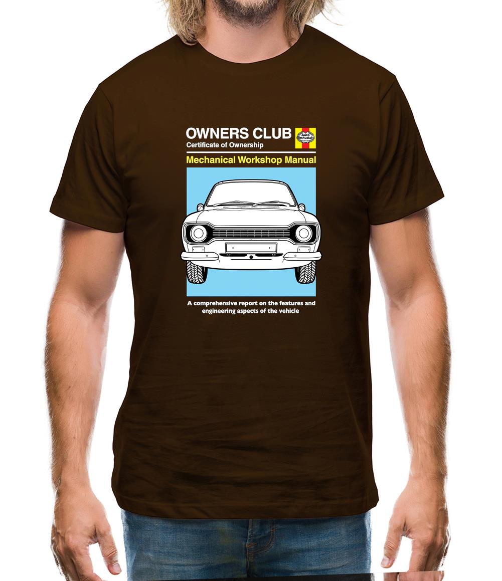 Car Owners Manual Ford Escort Mens T-Shirt