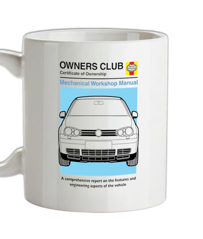 Car Owners Manual Golf MK4 Ceramic Mug