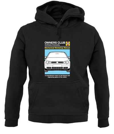 Car Owners Manual Golf Mk4 unisex hoodie