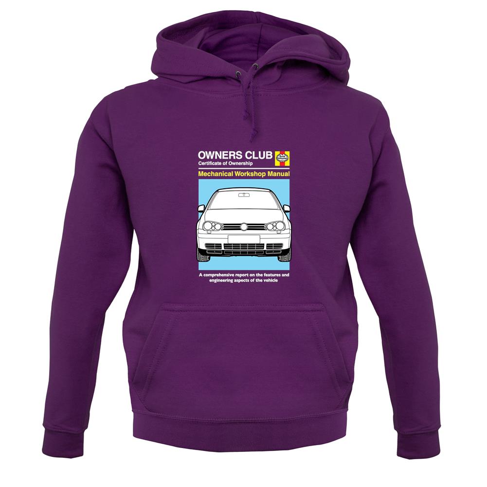 Car Owners Manual Golf Mk4 unisex hoodie