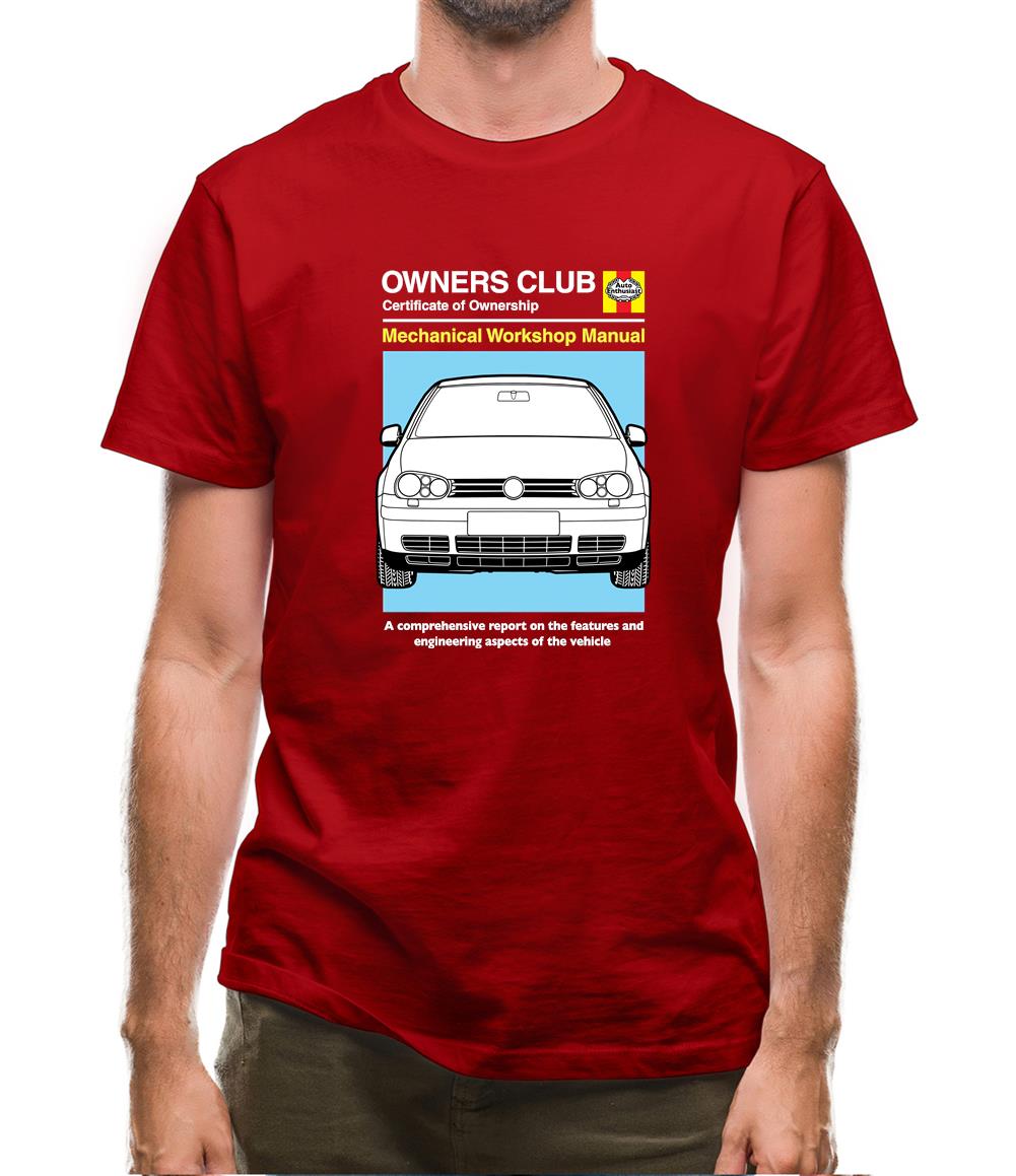 Car Owners Manual Golf Mk4 Mens T-Shirt