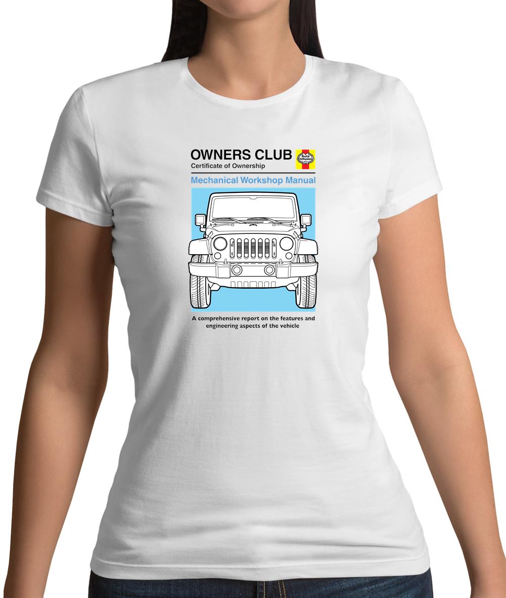 Car Owners Manual Jeep Womens T-Shirt