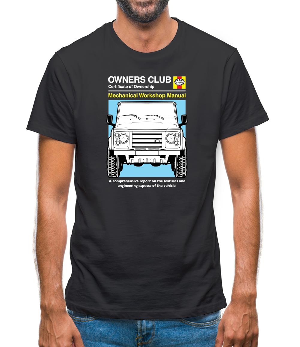 Car Owners Manual Land Rover Mens T-Shirt