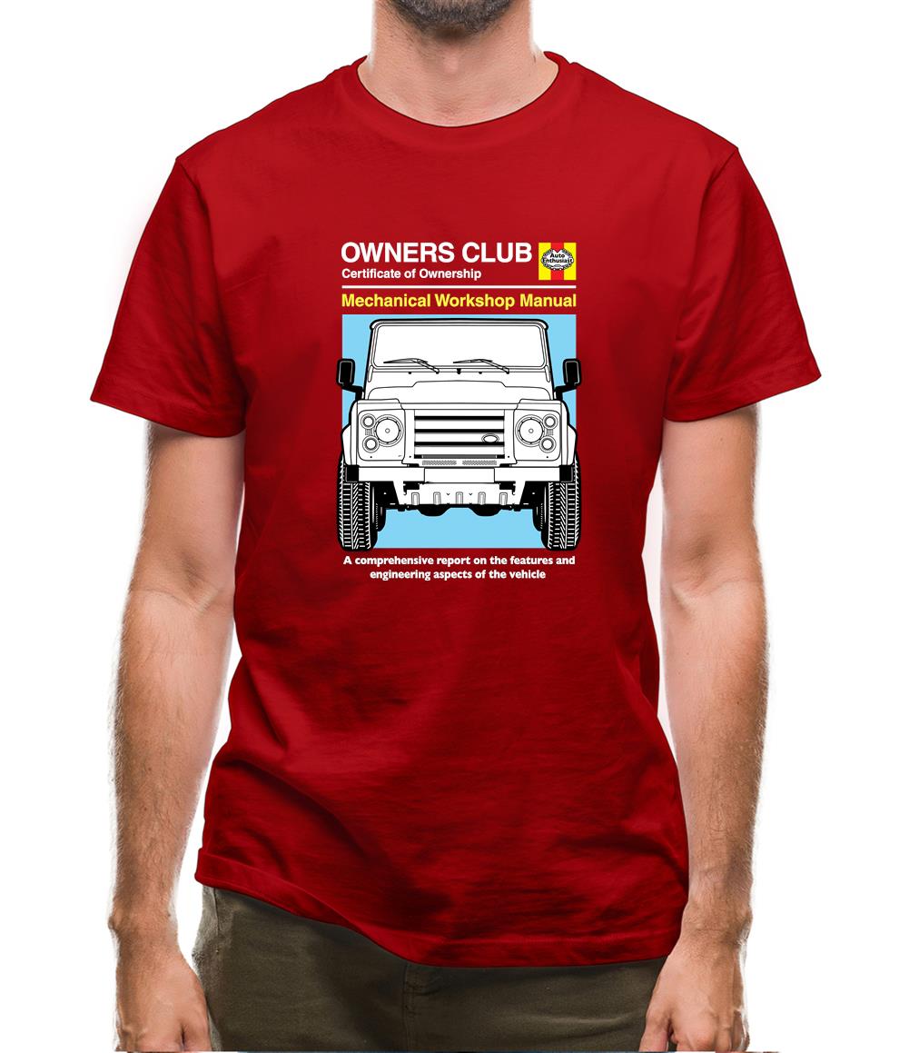 Car Owners Manual Land Rover Mens T-Shirt