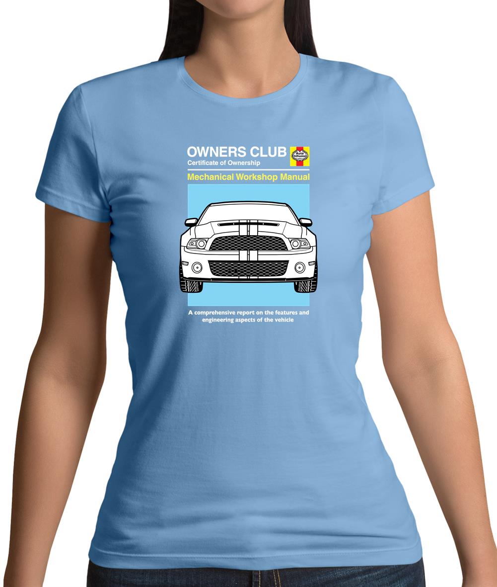 Car Owners Manual Mustang Mustang Womens T-Shirt