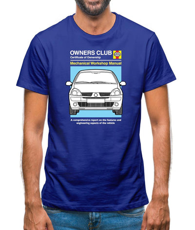Car Owners Manual Clio Mens T-Shirt