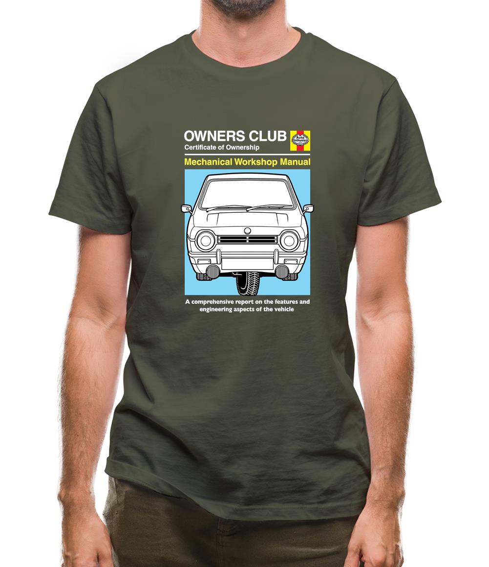 Car Owners Manual Reliant Robin Mens T-Shirt