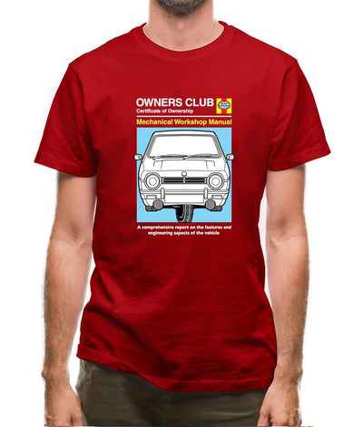Car Owners Manual Reliant Robin Mens T-Shirt