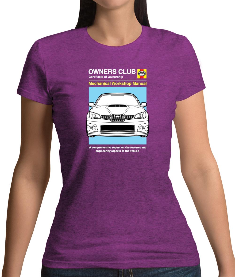 Car Owners Manual Impreza Womens T-Shirt