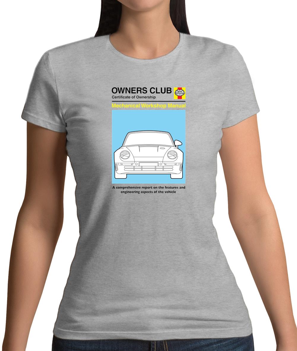 Car Owners Manual 959 Turbo Womens T-Shirt