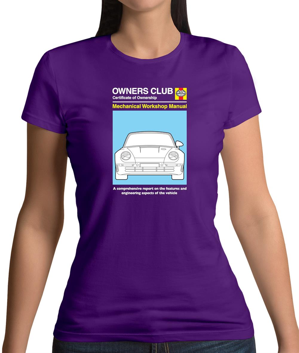 Car Owners Manual 959 Turbo Womens T-Shirt