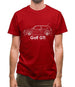 Side View Golf Gti Mk2 Mens T-Shirt