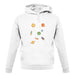 Cartoon Space Scene unisex hoodie