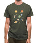 Cartoon Space Scene Mens T-Shirt