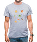 Cartoon Space Scene Mens T-Shirt