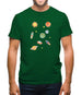 Cartoon Space Scene Mens T-Shirt