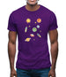 Cartoon Space Scene Mens T-Shirt