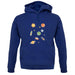 Cartoon Space Scene unisex hoodie