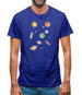 Cartoon Space Scene Mens T-Shirt