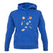 Cartoon Space Scene unisex hoodie