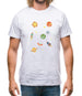 Cartoon Space Scene Mens T-Shirt