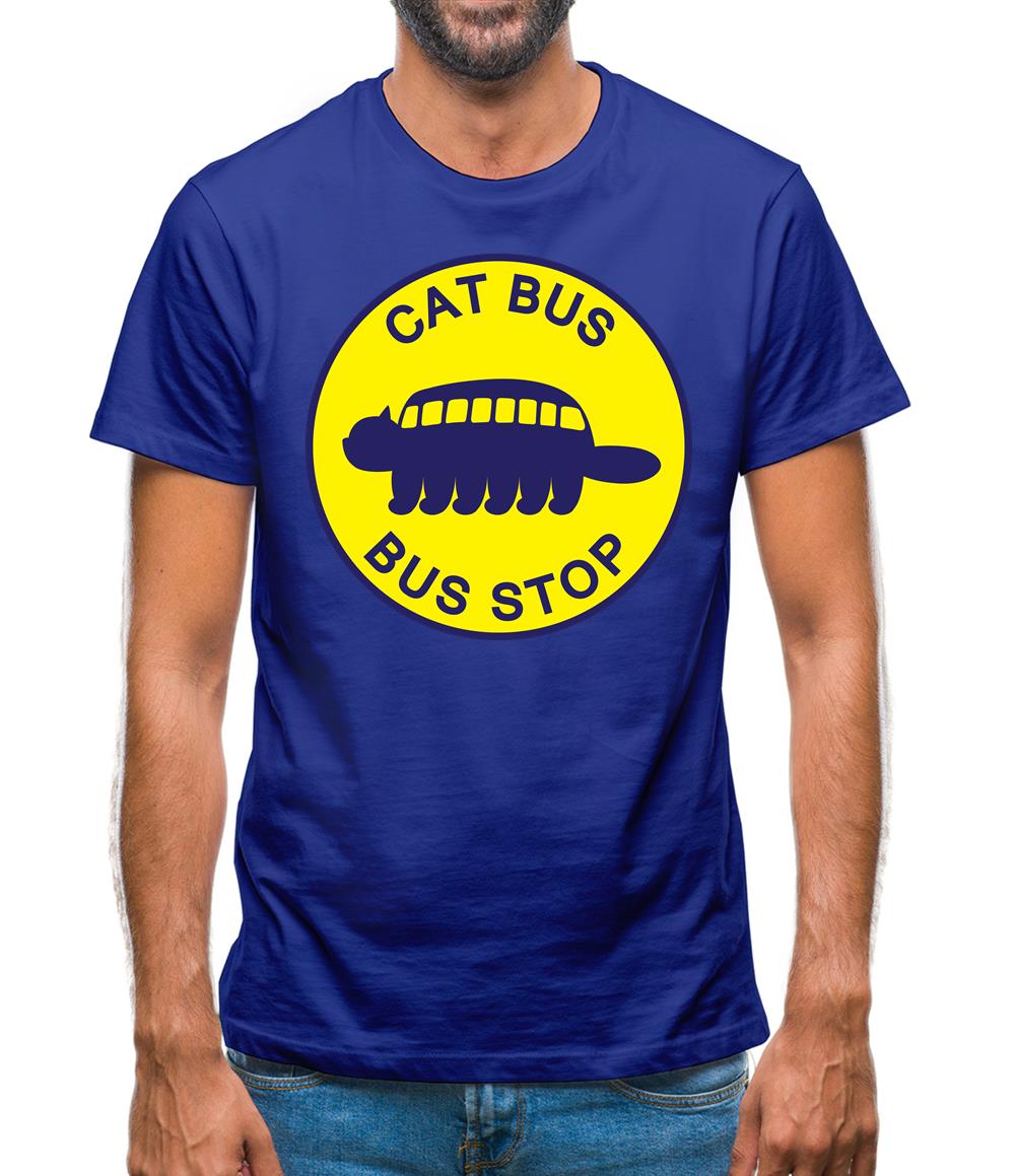 Cat Bus Stop Mens T-Shirt