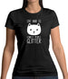 Cat Hair Is Lonely People Glitter Womens T-Shirt