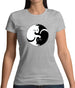 Yin Yang Cat Womens T-Shirt